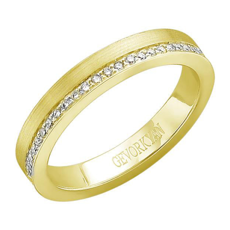 Кольцо из желтого золота 585 пробы с бриллиантами 01О630365