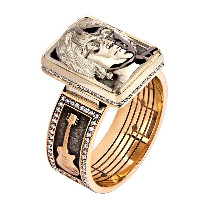 Кольцо из комбинированного золота 585 пробы с бриллиантами 01Т666067L