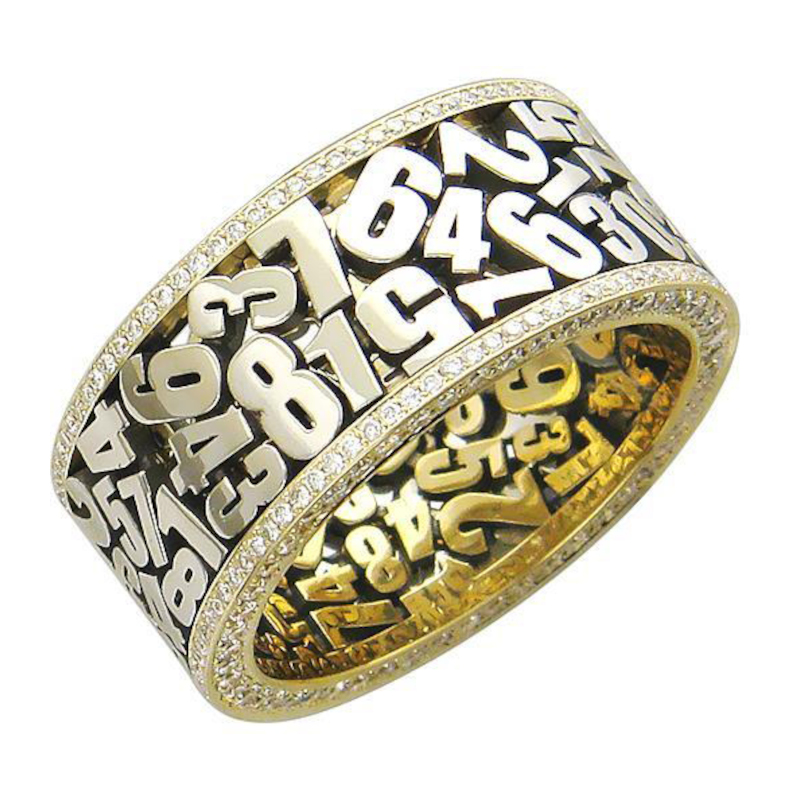Кольцо из комбинированного золота 750 пробы с бриллиантами 01Т686330