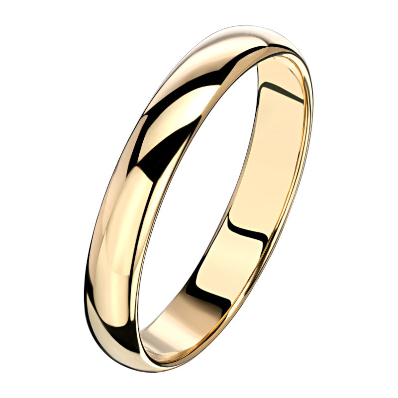 Обручальное кольцо из желтого золота 585 пробы 01О030012